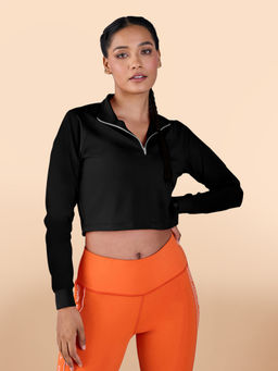 Kica - Full Sleeves Running T-Shirt In Second SKN Fabric With A High Collared Neck For Running