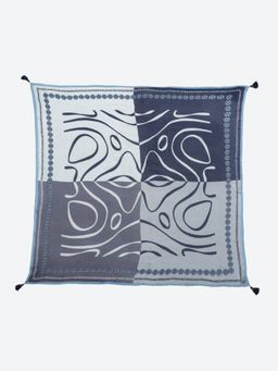 Label Ritu Kumar - Blue Summer Night Printed Scarf