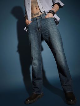 Lee - Men Blue Trenton Boot Cut Fit Mid Rise Jeans