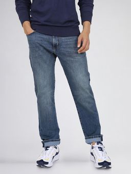 Lee - Men Blue Mick Comfort Fit Mid Rise Light Fade Jeans
