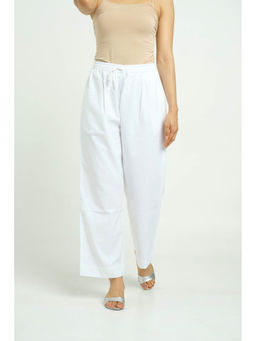 Cyan - White Cotton Pant