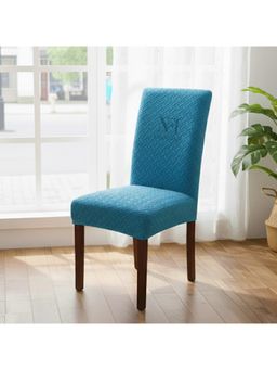 NFI Essentials - Blue Solid Modern Minimalistic Chair Cover