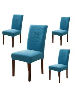 NFI Essentials - Blue Solid Modern Minimalistic Chair Cover