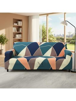 NFI Essentials - Multicolour Geometric Modern Minimalistic Sofa Cover