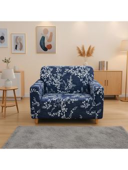 NFI Essentials - Navy Blue Floral Modern Minimalistic Sofa Cover