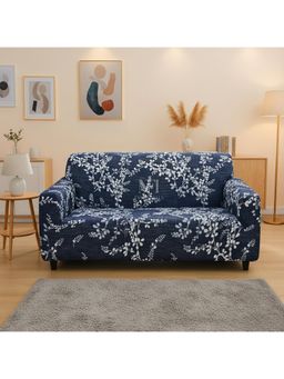 NFI Essentials - Navy Blue Floral Modern Minimalistic Sofa Cover