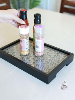 Cinch Home - Black Solid Modern Minimalistic Tray