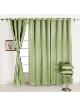 Swayam - Green Abstract Modern Minimalistic Curtains