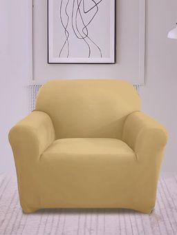 Cortina - Beige Solid Modern Minimalistic Sofa Cover