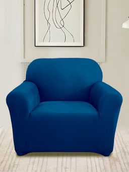 Cortina - Blue Solid Modern Minimalistic Sofa Cover