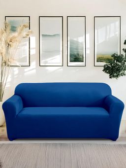 Cortina - Blue Solid Modern Minimalistic Sofa Cover