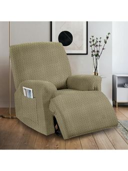 Cortina - Beige Solid Modern Minimalistic Recliner Cover