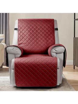 Cortina - Maroon Solid Modern Minimalistic Recliner Cover