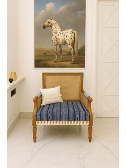 THROW PILLOW - Navy Blue Geometric Contemporary Sofa Cover (1 Seater)