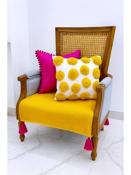 THROW PILLOW - Yellow Solid Contemporary Sofa Cover (1 Seater)