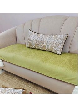 THROW PILLOW - Olive Solid Contemporary Sofa Cover (4 Seater)