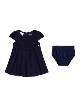Guess - Blue Solid A-Line Dress and Bloomer (Set of 2)