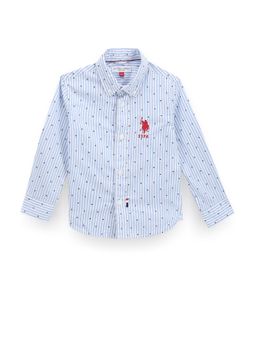 U.S. POLO ASSN. - Boys Vertical Stripe Twill Shirt