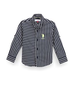 U.S. POLO ASSN. - Boys Spread Collar Stripe Shirt