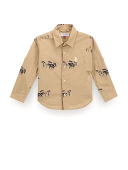 U.S. POLO ASSN. - Boys Beige Print Shirt