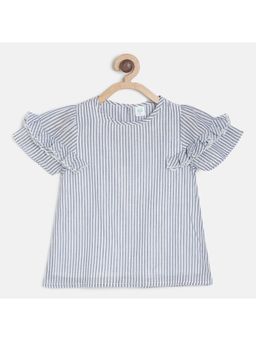 MINI KLUB - Kids Girls Grey Woven Top