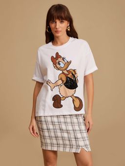 Kazo - Disney Daffy Duck Sequined T-Shirt