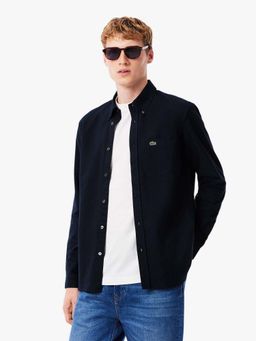 Lacoste - Navy Blue Solid Regular Fit Shirt