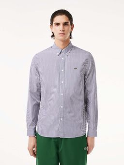 Lacoste - Navy Blue Stripes Regular Fit Shirt