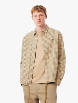 Lacoste - Beige Checks Loose Fit Shirt