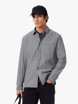 Lacoste - Grey Solid Regular Fit Shirt