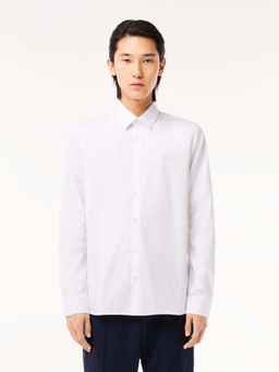 Lacoste - White Solid Slim Fit Shirt