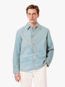 Lacoste - Blue Printed Loose Fit Shirt