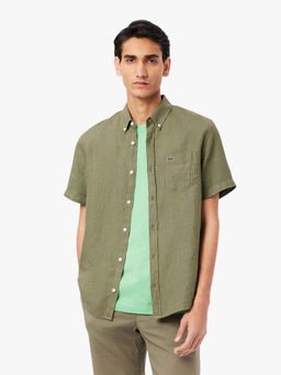 Lacoste - Green Solid Regular Fit Shirt