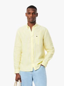 Lacoste - Yellow Stripes Regular Fit Shirt