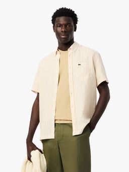 Lacoste - Beige Solid Regular Fit Shirt