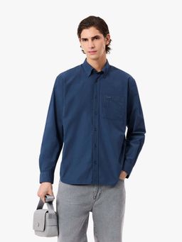 Lacoste - Blue Solid Relaxed Fit Shirt