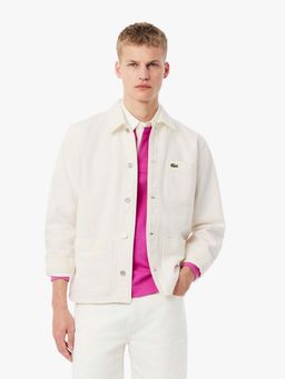 Lacoste - White Solid Loose Fit Shirt