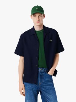 Lacoste - Navy Blue Solid Relaxed Fit Shirt