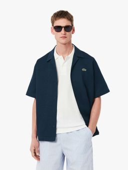 Lacoste - Blue Solid Relaxed Fit Shirt