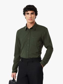 Lacoste - Green Solid Regular Fit Shirt