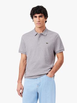 Lacoste - Grey Solid Regular Fit Polo T-Shirt