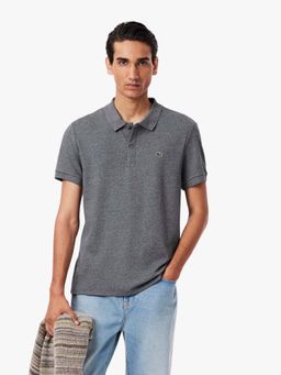 Lacoste - Grey Solid Regular Fit Polo T-Shirt