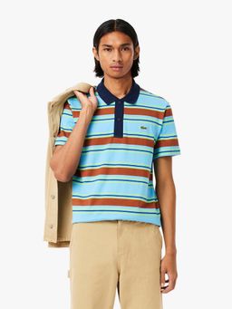 Lacoste - Blue Stripes Regular Fit Polo T-Shirt