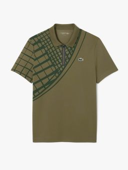 Lacoste - Green Printed Slim Fit Polo T-Shirt