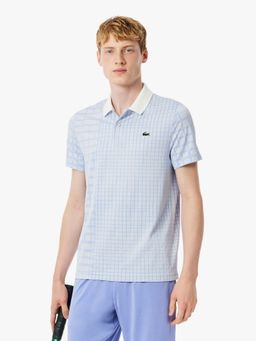 Lacoste - Blue Printed Slim Fit Polo T-Shirt
