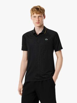 Lacoste - Black Printed Slim Fit Polo T-Shirt