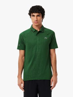 Lacoste - Green Printed Slim Fit Polo T-Shirt