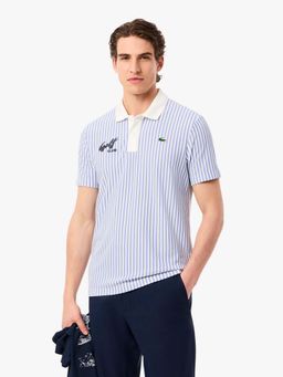 Lacoste - Blue Stripes Relaxed Fit Polo T-Shirt