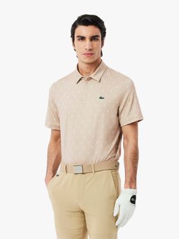 Lacoste - Beige Printed Regular Fit Polo T-Shirt