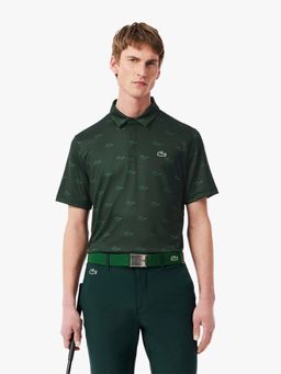 Lacoste - Green Printed Regular Fit Polo T-Shirt